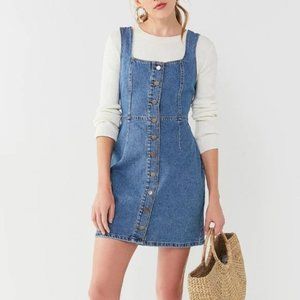 UO Button-Down Denim Mini Dress - 6